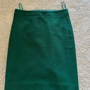 J Crew Green Pencil Skirt